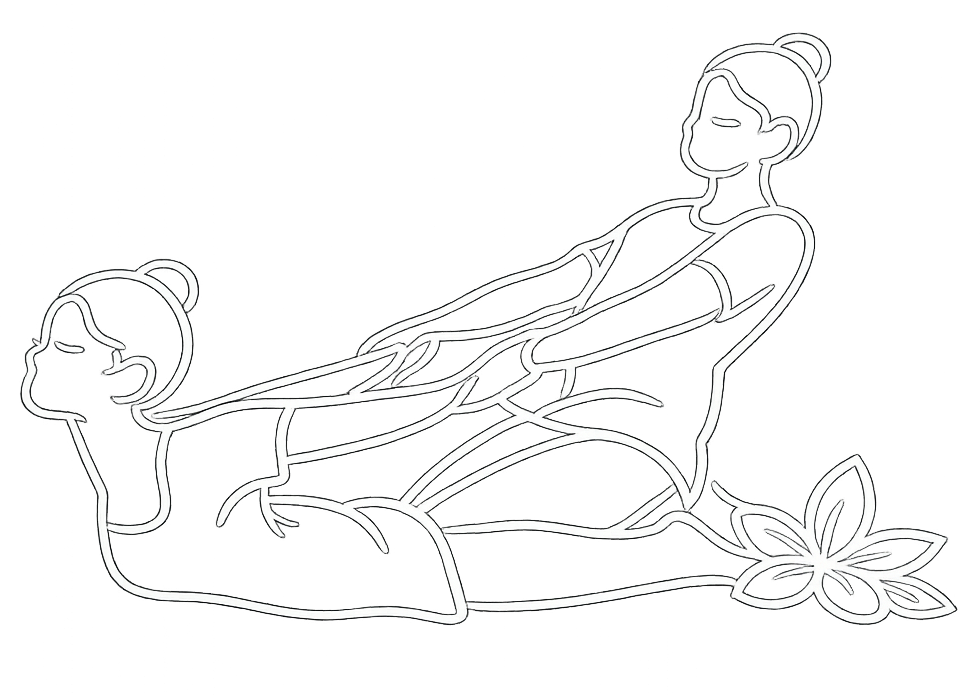Traditional Thai massage illustration
